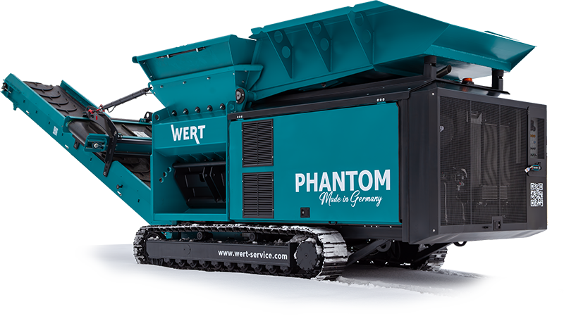 WERT PHANTOM 770 mobile tracked twin-shaft shredder
